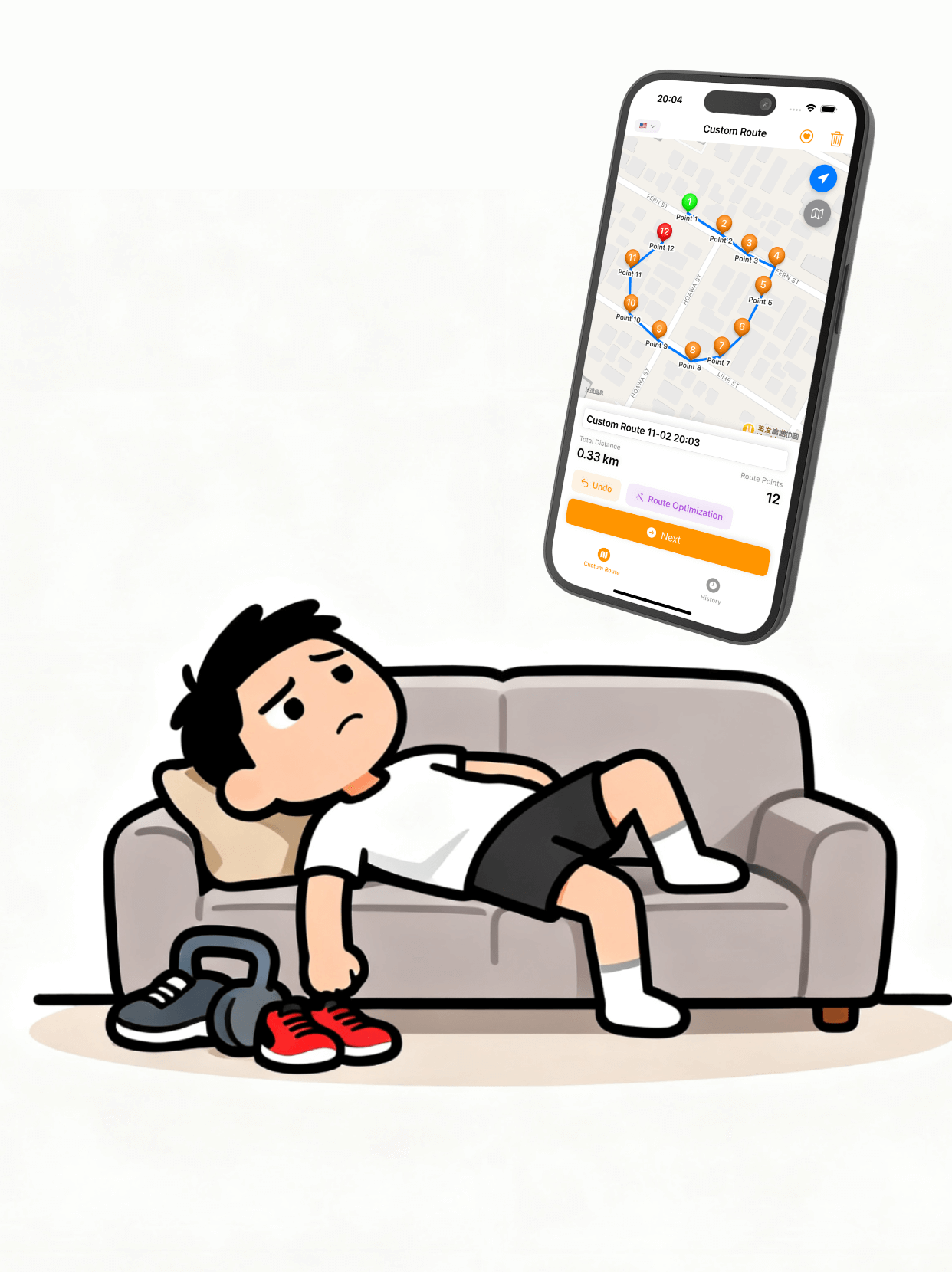 Lazy Exercise & Social Sharing